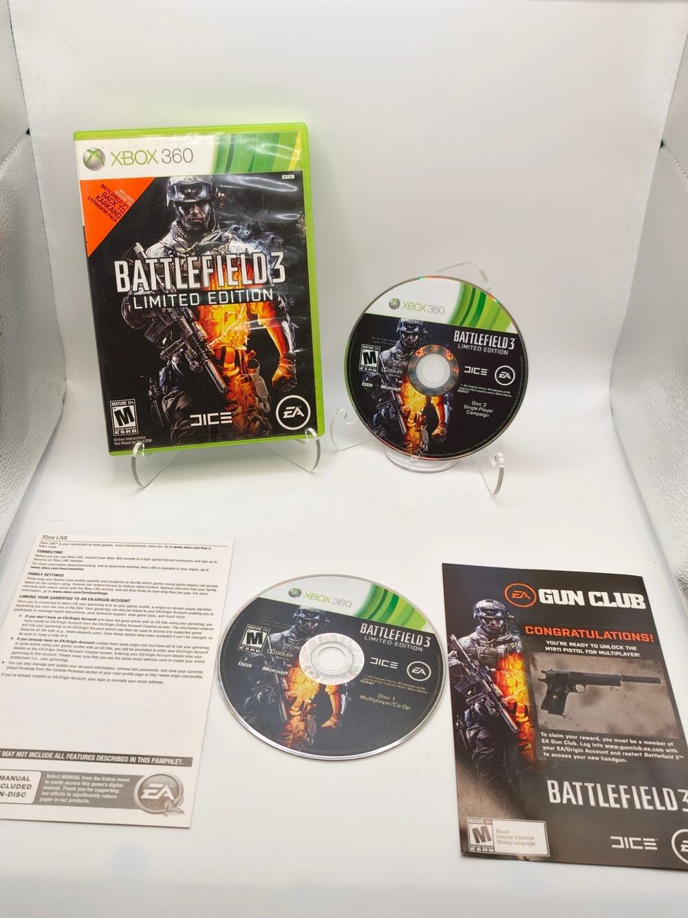 Battlefield 3 Limited Edition Xbox 360 2 Discs No Manual